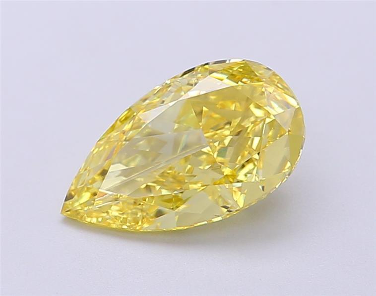 2.53 Ct. Fancy Vivid Yellow Pear Lab Grown Diamond