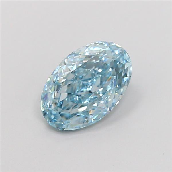 1.01 Ct. Fancy Vivid  Blue Oval Lab Grown Diamond