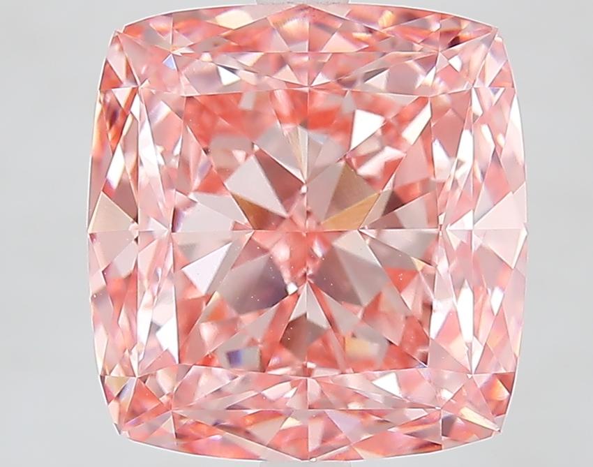 7.08 Ct. Fancy Vivid Pink Cushion Lab Grown Diamond
