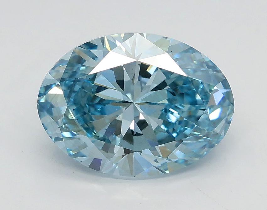 2.01 Ct. Fancy Vivid Blue Oval Lab Grown Diamond