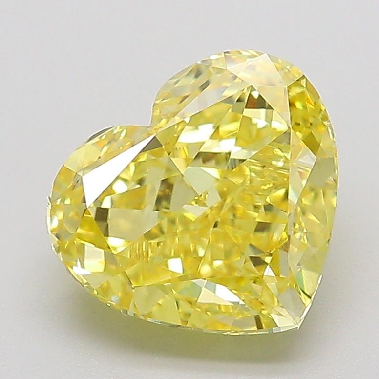 2.51 Ct. Fancy Vivid  Yellow Heart Lab Grown Diamond