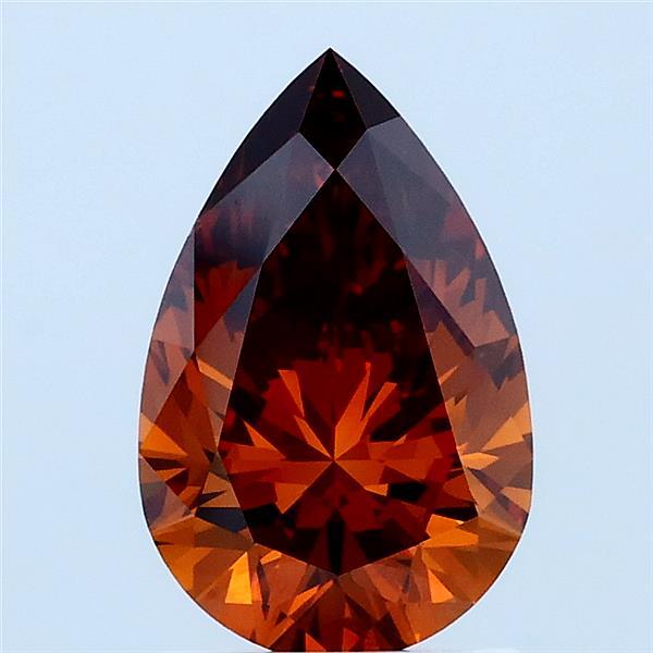 1.51 Ct. Fancy Deep Orange Pear Lab Grown Diamond