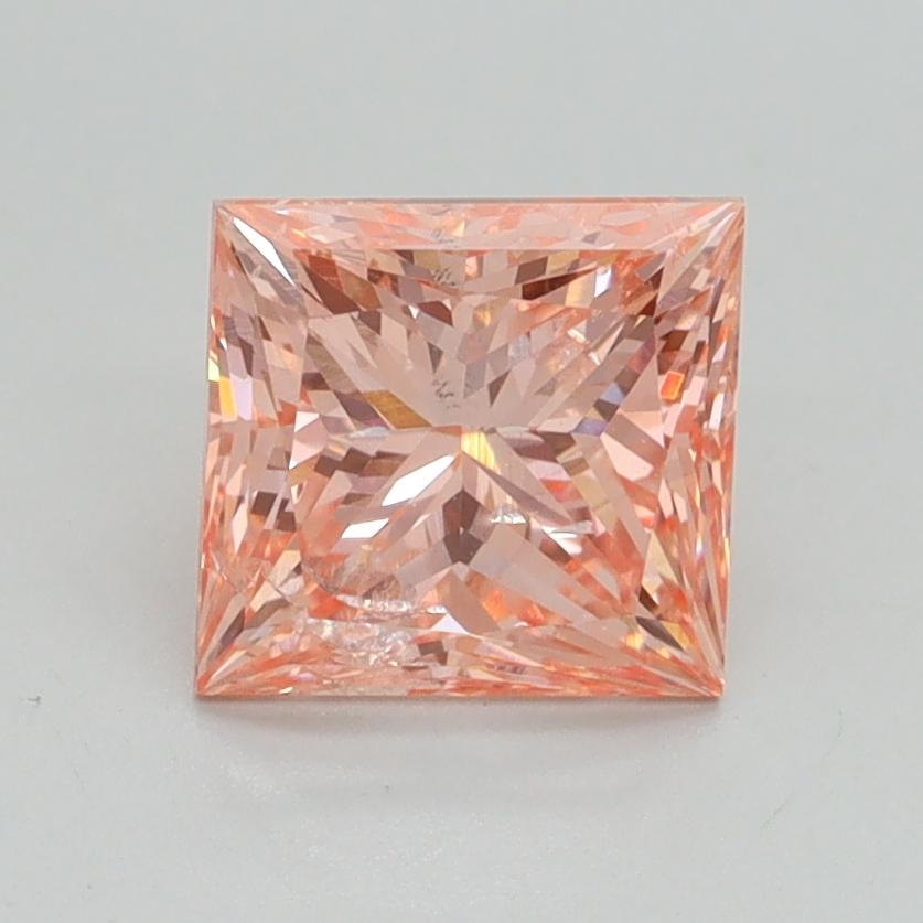 1.58 Ct. Fancy Intense Pink Princess Lab Grown Diamond
