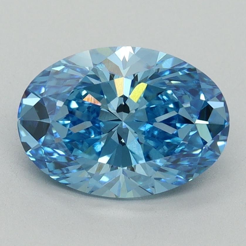2.02 Ct. Fancy Vivid Blue Oval Lab Grown Diamond