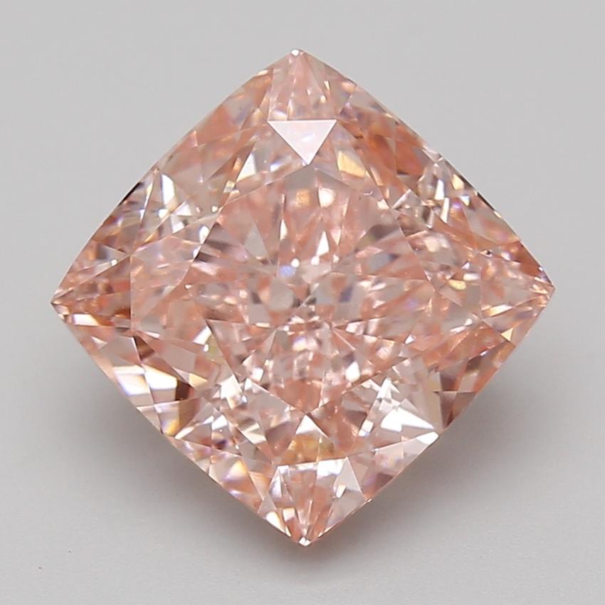 6.03 Ct. Fancy Vivid Pink Cushion Lab Grown Diamond