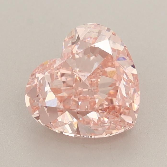 1.38 Ct. Fancy Intense  Pink Heart Lab Grown Diamond