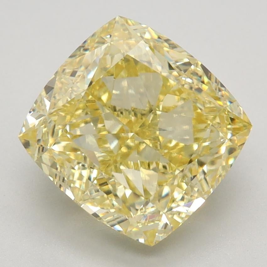 3.54 Ct. Fancy Intense  Yellow Cushion Lab Grown Diamond