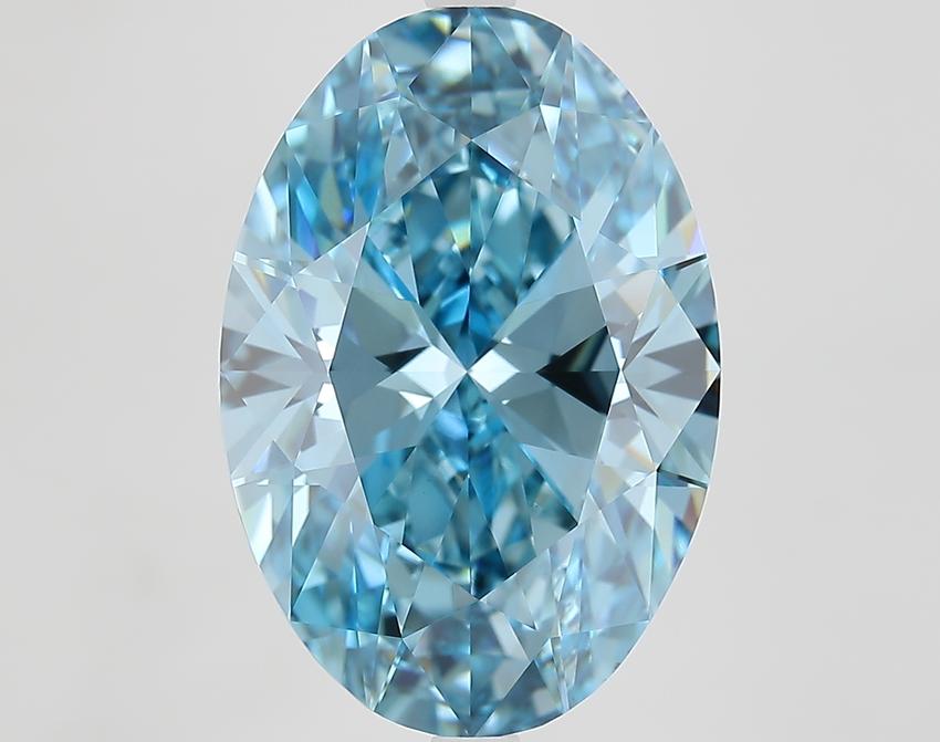 9.02 Ct. Fancy Vivid Blue Oval Lab Grown Diamond
