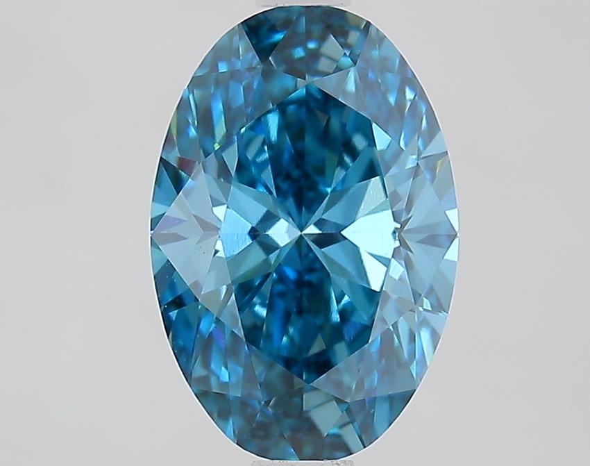 1.71 Ct. Fancy Vivid Blue Oval Lab Grown Diamond