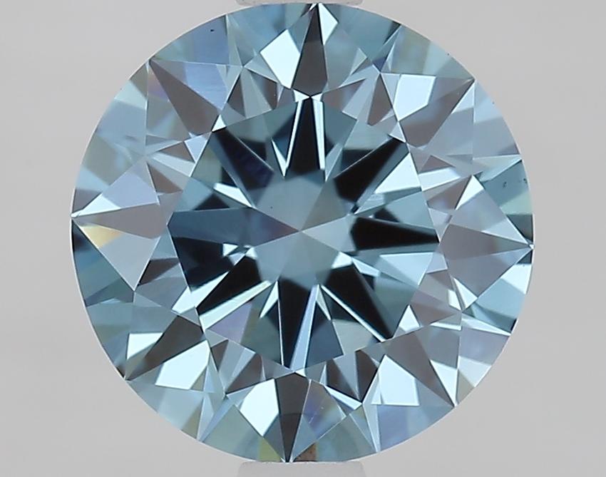 1.63 Ct. Fancy Vivid Blue Round Lab Grown Diamond