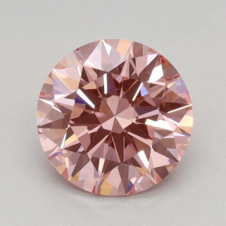 0.77 Ct. Fancy Vivid Pink Round Lab Grown Diamond