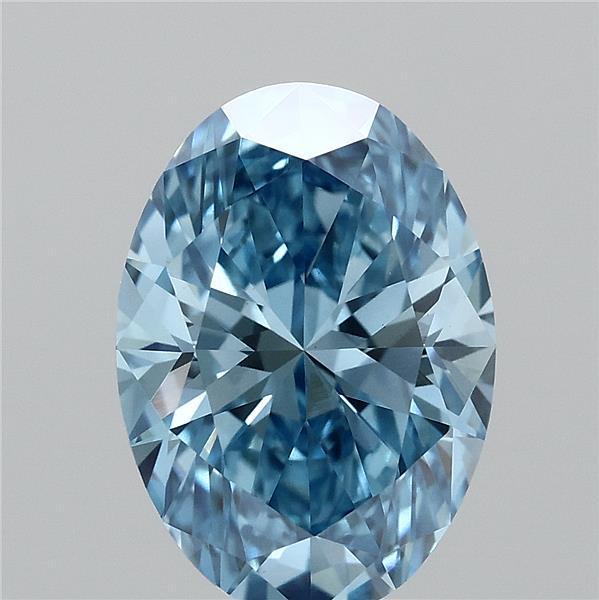 1.59 Ct. Fancy Vivid Blue Oval Lab Grown Diamond