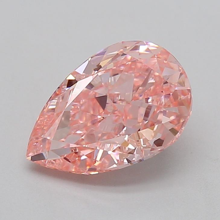 2.08 Ct. Fancy Vivid  Pink Pear Lab Grown Diamond