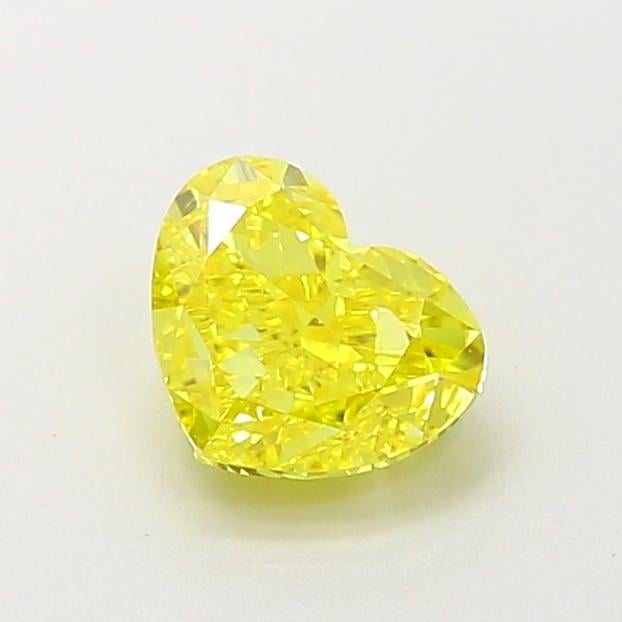 0.85 Ct. Fancy Vivid  Yellow Heart Lab Grown Diamond