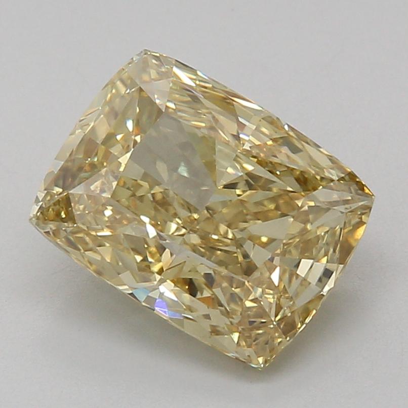 4.08 Ct. Fancy Intense Yellow Cushion Lab Grown Diamond