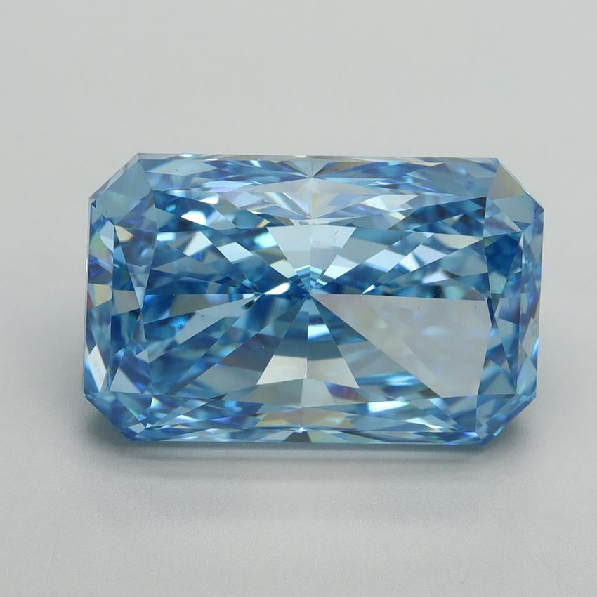 10.88 Ct. Fancy Vivid Blue Radiant Lab Grown Diamond