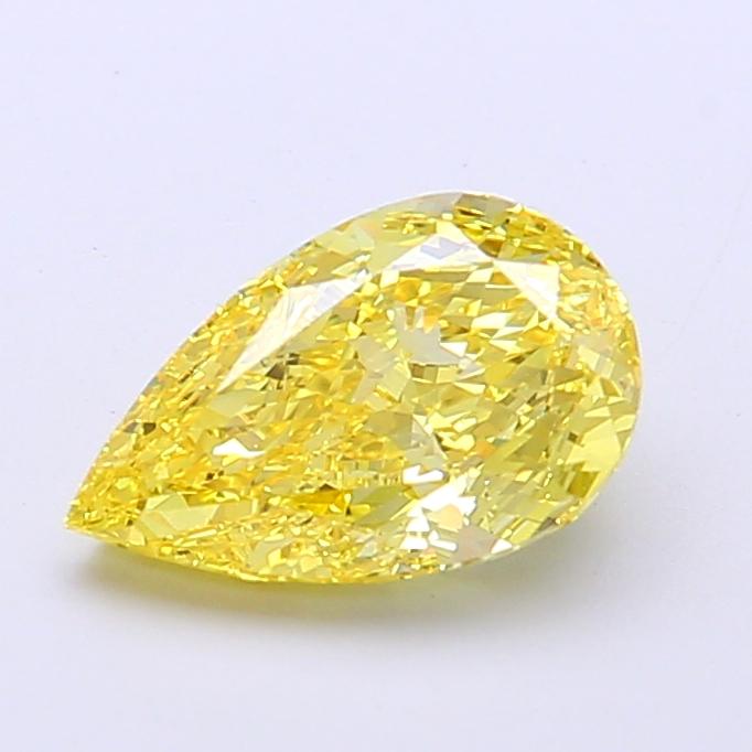 1.53 Ct. Fancy Vivid Yellow Pear Lab Grown Diamond