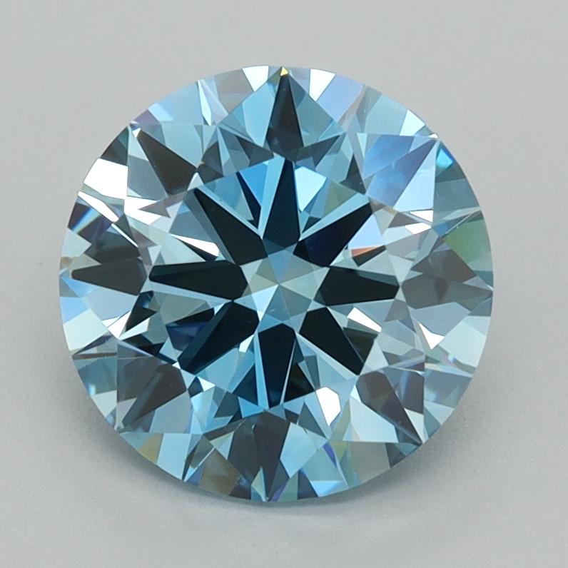 2.00 Ct. Fancy Vivid  Blue Round Lab Grown Diamond