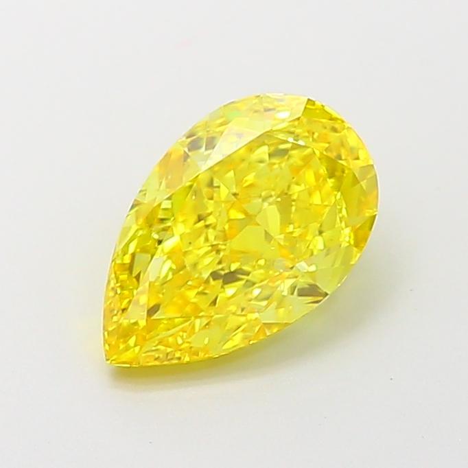 1.60 Ct. Fancy Vivid  Yellow Pear Lab Grown Diamond