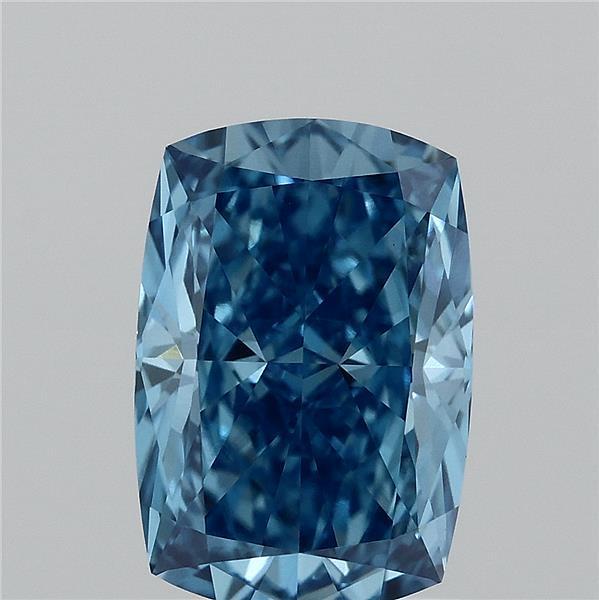1.58 Ct. Fancy Vivid  Blue Cushion Lab Grown Diamond