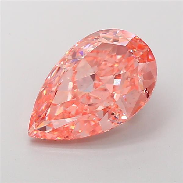 4.82 Ct. Fancy Vivid  Pink Pear Lab Grown Diamond