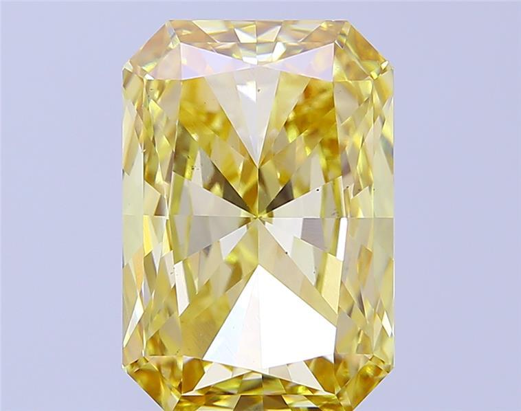 8.02 Ct. Fancy Vivid  Yellow Radiant Lab Grown Diamond