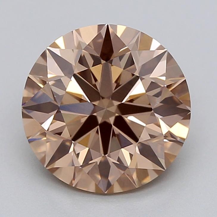 1.54 Ct. Fancy Light  Brown Round Lab Grown Diamond