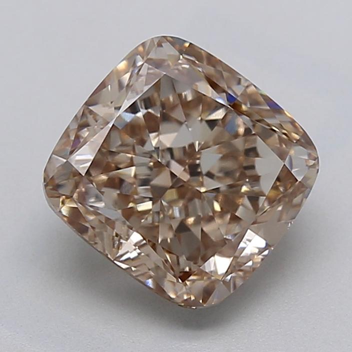 3.06 Ct. Light  Brown Cushion Lab Grown Diamond