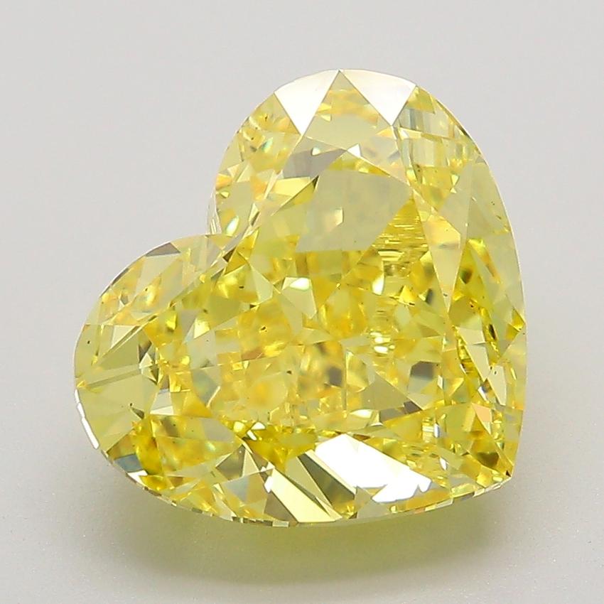 5.22 Ct. Fancy Vivid  Yellow Heart Lab Grown Diamond
