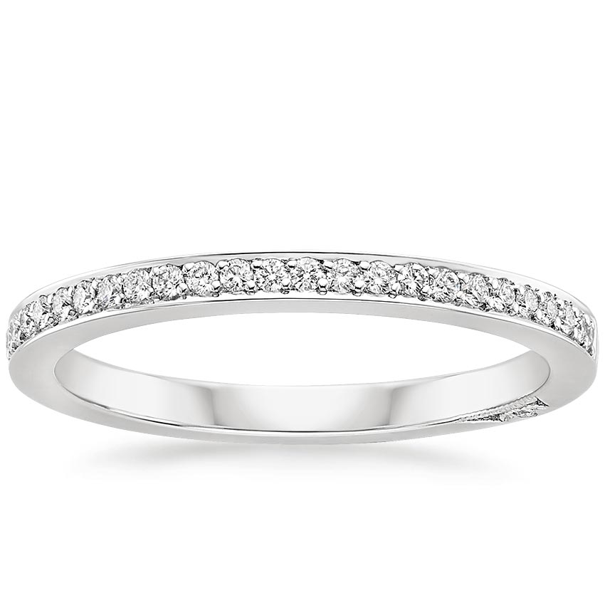 18K White Gold Tacori Dantela Diamond Ring (1/8 ct. tw.), large top view