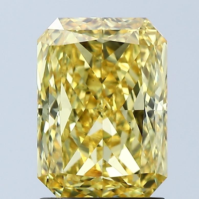 2.03 Ct. Fancy Vivid Yellow Radiant Lab Grown Diamond