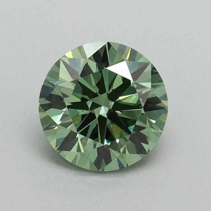 0.71 Ct. Fancy Vivid Green Round Lab Grown Diamond