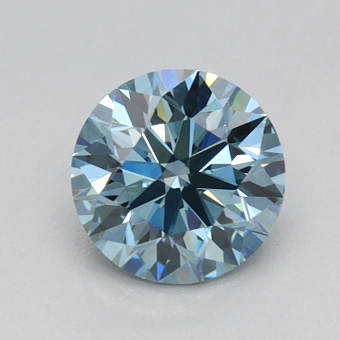 0.56 Ct. Fancy Vivid Blue Round Lab Grown Diamond