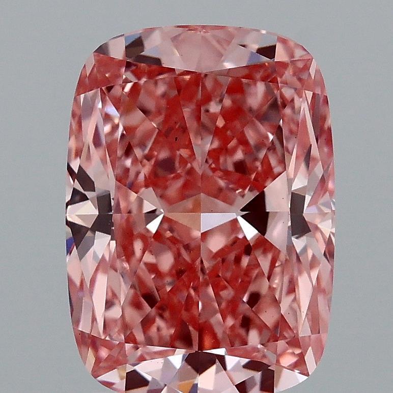 2.89 Ct. Fancy Vivid Pink Cushion Lab Grown Diamond