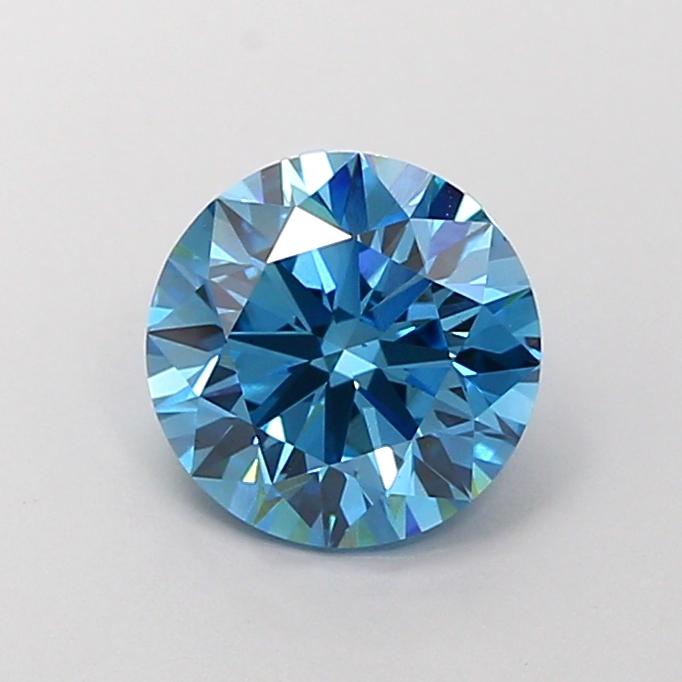 1.77 Ct. Fancy Vivid Blue Round Lab Grown Diamond