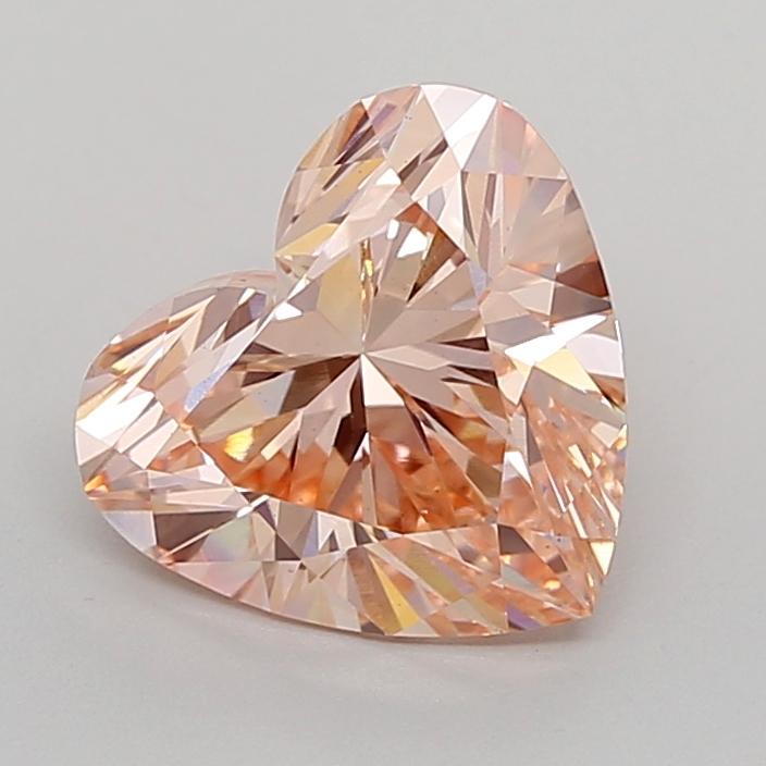3.07 Ct. Fancy Intense  Pink Heart Lab Grown Diamond