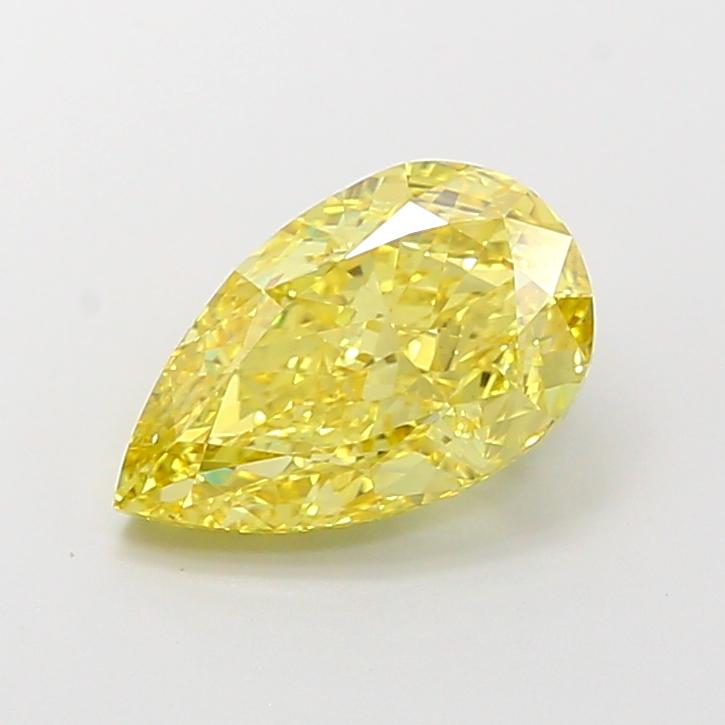 3.05 Ct. Fancy Vivid  Yellow Pear Lab Grown Diamond