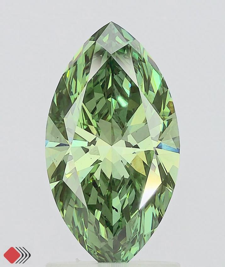 1.50 Ct. Fancy Vivid Green Marquise Lab Grown Diamond