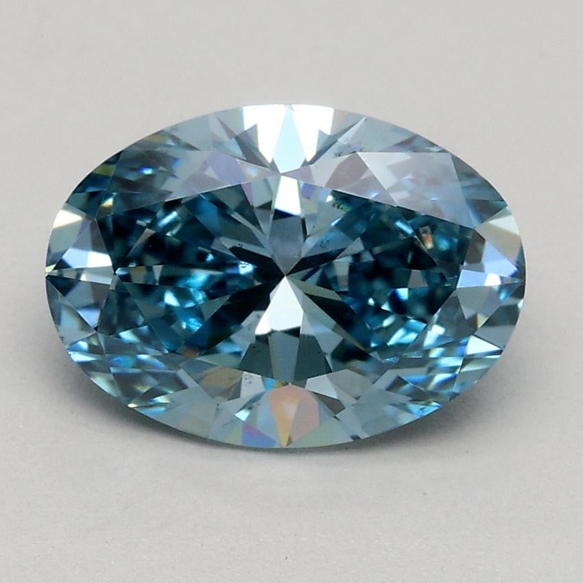 1.32 Ct. Fancy Intense Blue Oval Lab Grown Diamond