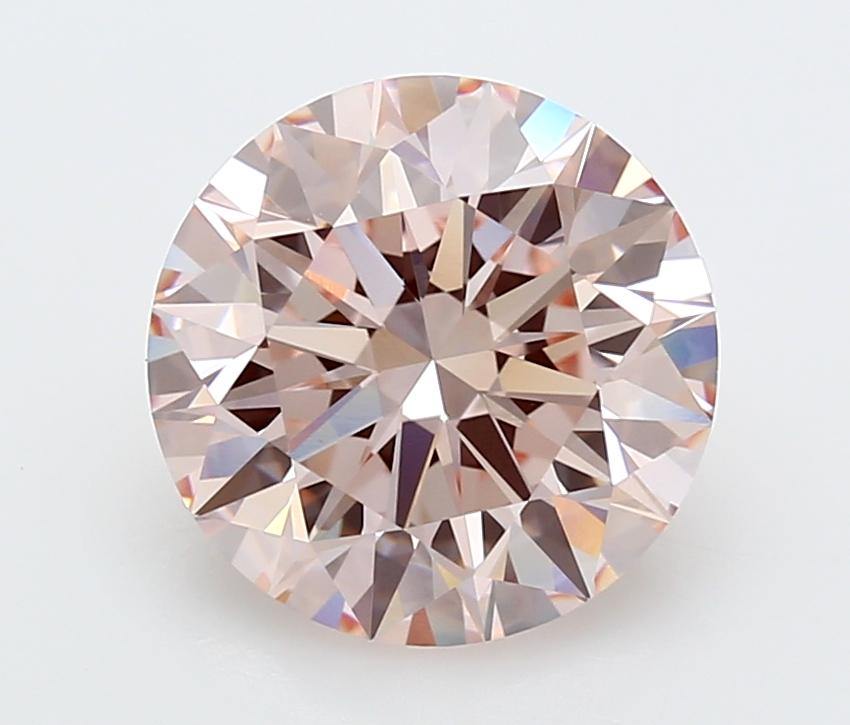4.58 Ct. Fancy Intense  Pink Round Lab Grown Diamond