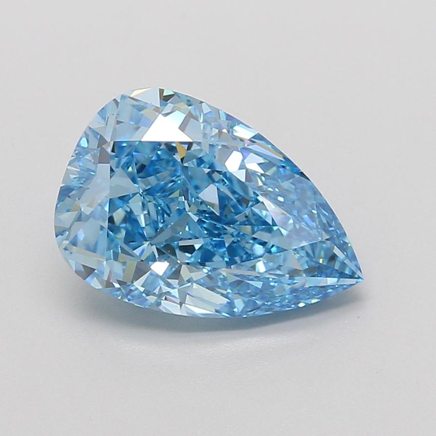 4.03 Ct. Fancy Vivid Blue Pear Lab Grown Diamond