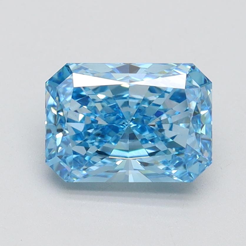 1.51 Ct. Fancy Vivid Blue Radiant Lab Grown Diamond
