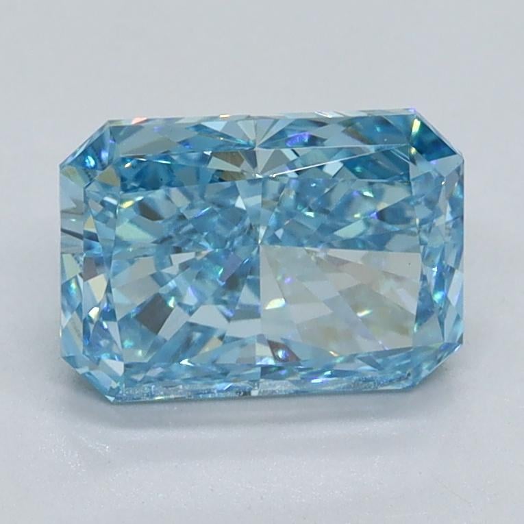 1.51 Ct. Fancy Vivid Malibu Blue Radiant Lab Grown Diamond
