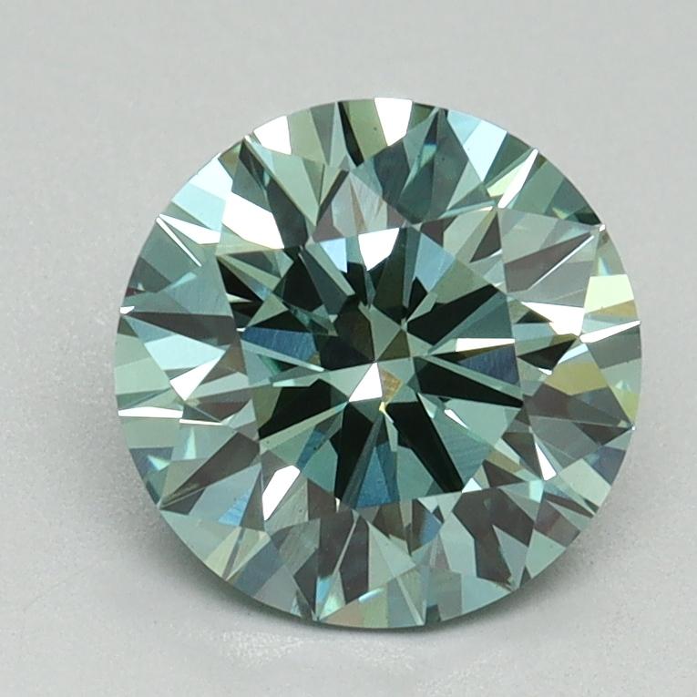 1.70 Ct. Fancy Vivid Green Round Lab Grown Diamond