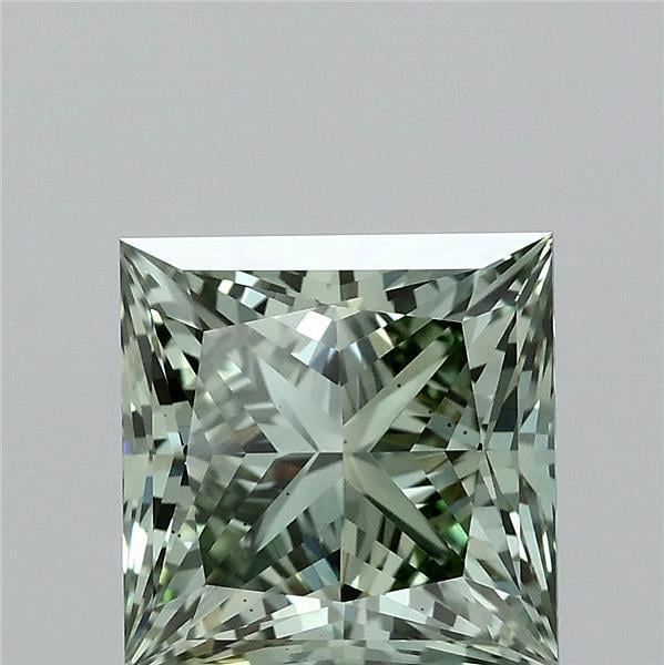 3.06 Ct. Fancy Vivid  Green Princess Lab Grown Diamond