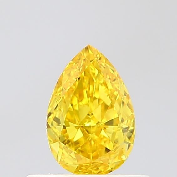 0.50 Ct. Fancy Vivid Yellow Pear Lab Grown Diamond