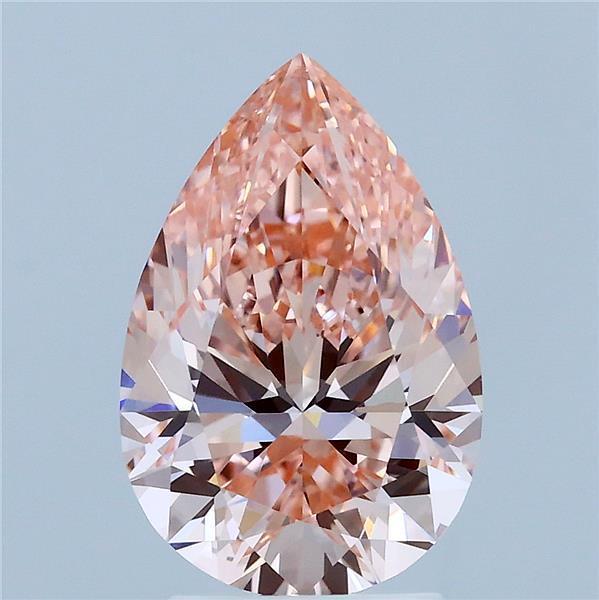 2.81 Ct. Fancy Vivid Pink Pear Lab Grown Diamond