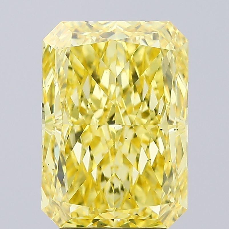 3.23 Ct. Fancy Vivid  Yellow Radiant Lab Grown Diamond