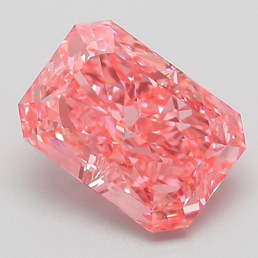 3.03 Ct. Fancy Vivid Pink Radiant Lab Grown Diamond