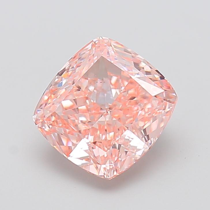 3.84 Ct. Fancy Intense Pink Cushion Lab Grown Diamond